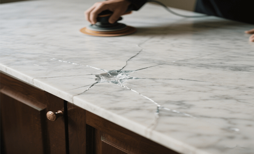 how to repair marble crack