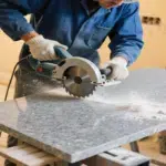 Granite countertop cutting